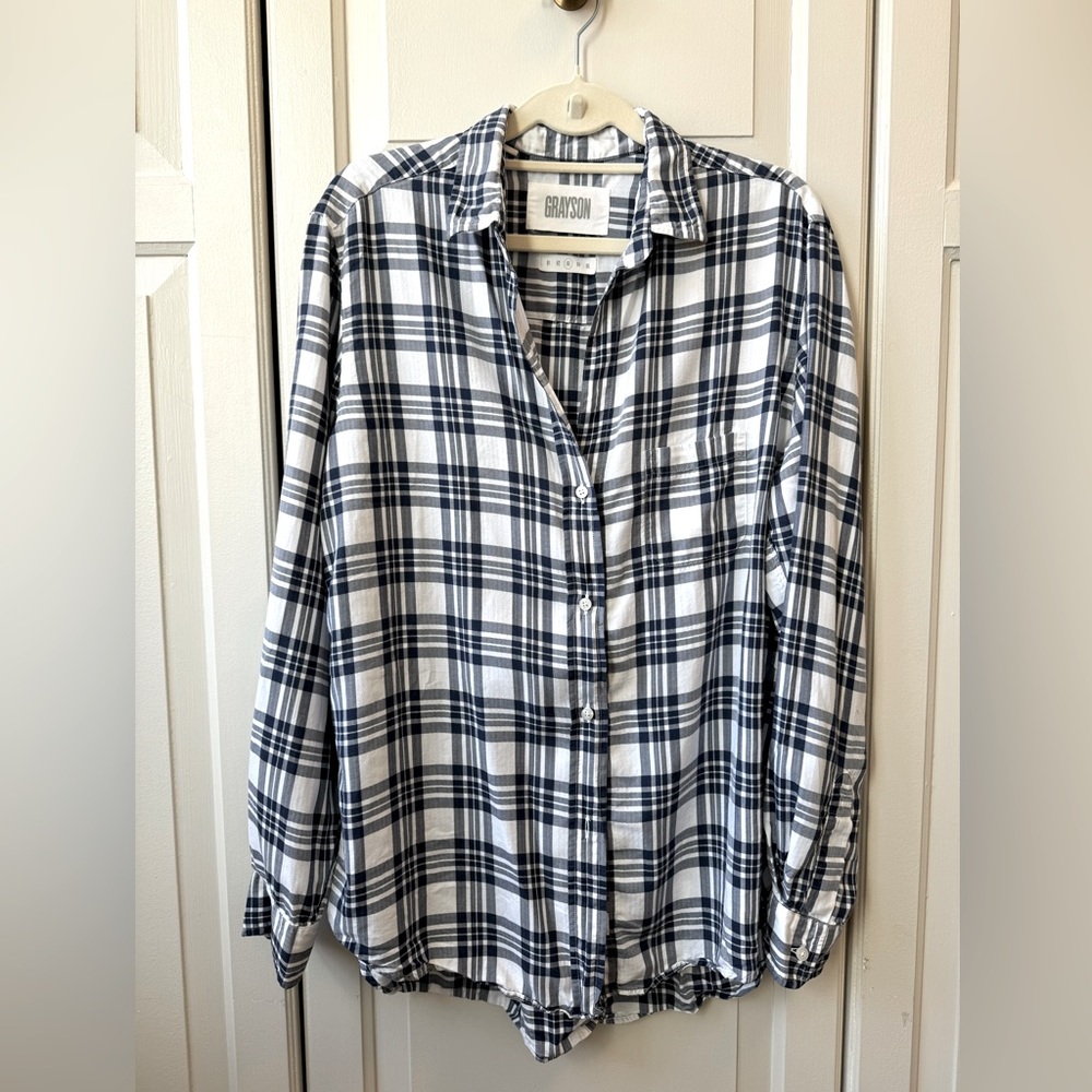 Grayson The Hero shirt in blue plaid